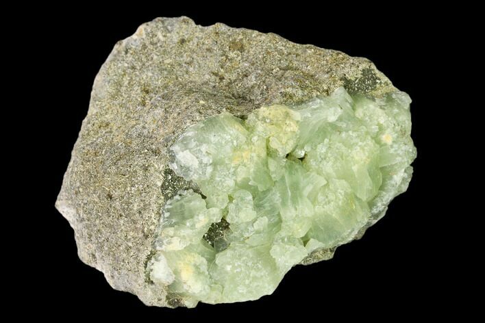 Green Prehnite Crystal Cluster - Morocco #138342